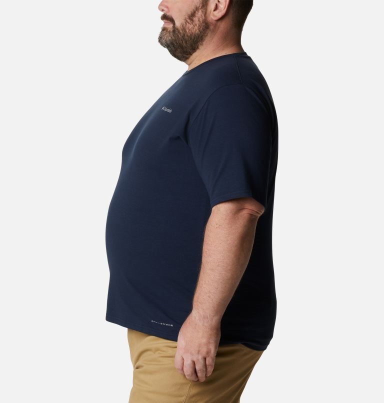 Men's Columbia Sun Trek Short Sleeve T Shirts Navy | Plus Size CA-G5L46